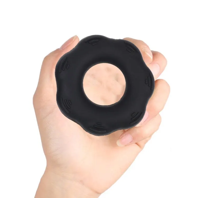 Hand Exercise Massage Bump Gear Type Silicone Grip Ring, Style: 50LB (Black)