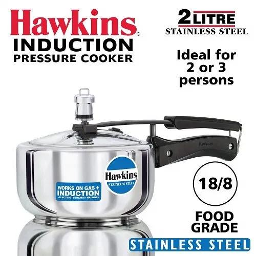 Hawkins HSS20 Stainless Steel Pressure Cooker 2 Liter