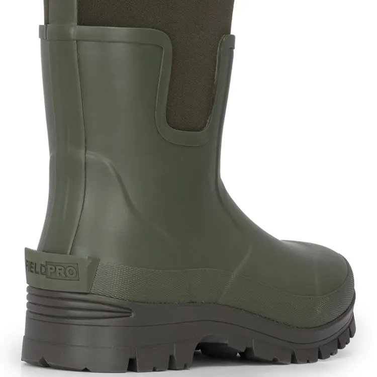 Hoggs of Fife Newport Neoprene 5mm Wellington Boots - Field/Green