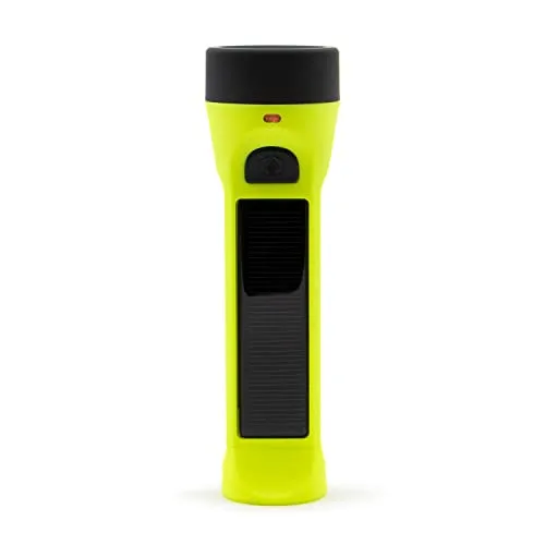 HYBRIDLIGHT Journey 300 Solar LED Waterproof Flashlight with USB Phone Charger, Yellow