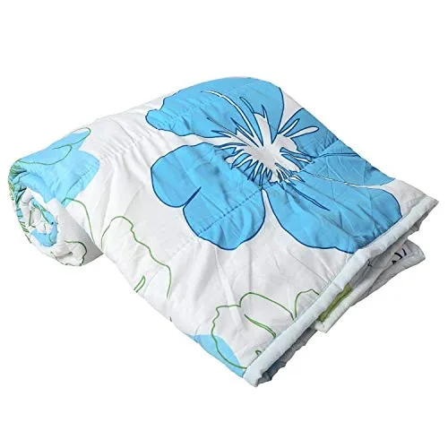 J SHREE Beautiful Multi Floral Designs/Super Soft Cotton Single Reversible dohar AC Blanket Duvet/Dohar/Quilt for Home