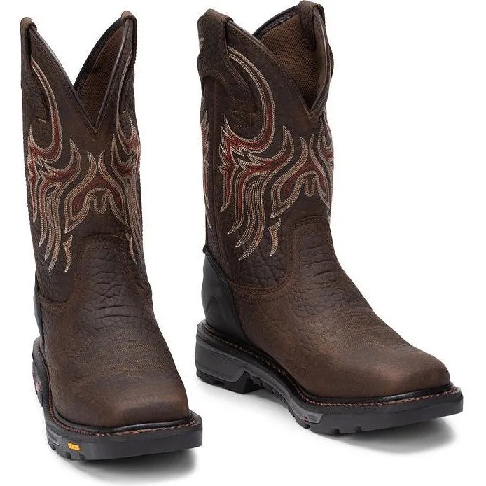 Justin Men's Driscoll 11" Western Work Boot - Pecan Brown - WK2110