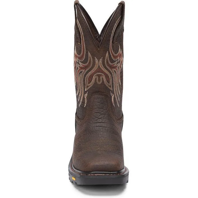 Justin Men's Driscoll 11" Western Work Boot - Pecan Brown - WK2110