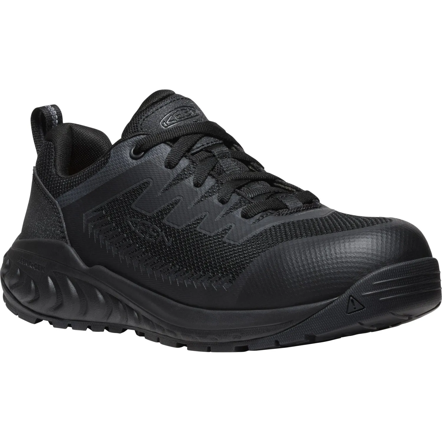 Keen Utility Mens Arvada CT Black Synthetic Work Shoes