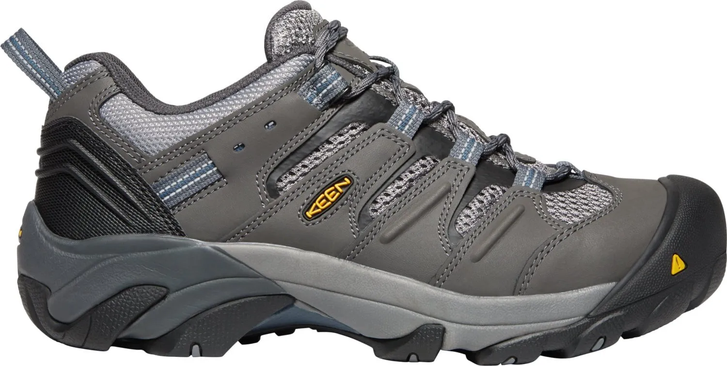 Keen Utility Mens Lansing Low Magnet/Majolica Blue Leather Work Shoes