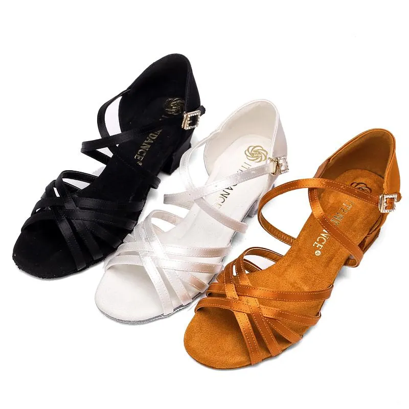 Kids  Satin  Heels Latin With Buckle   Dance Shoes/Ballroom Shoes