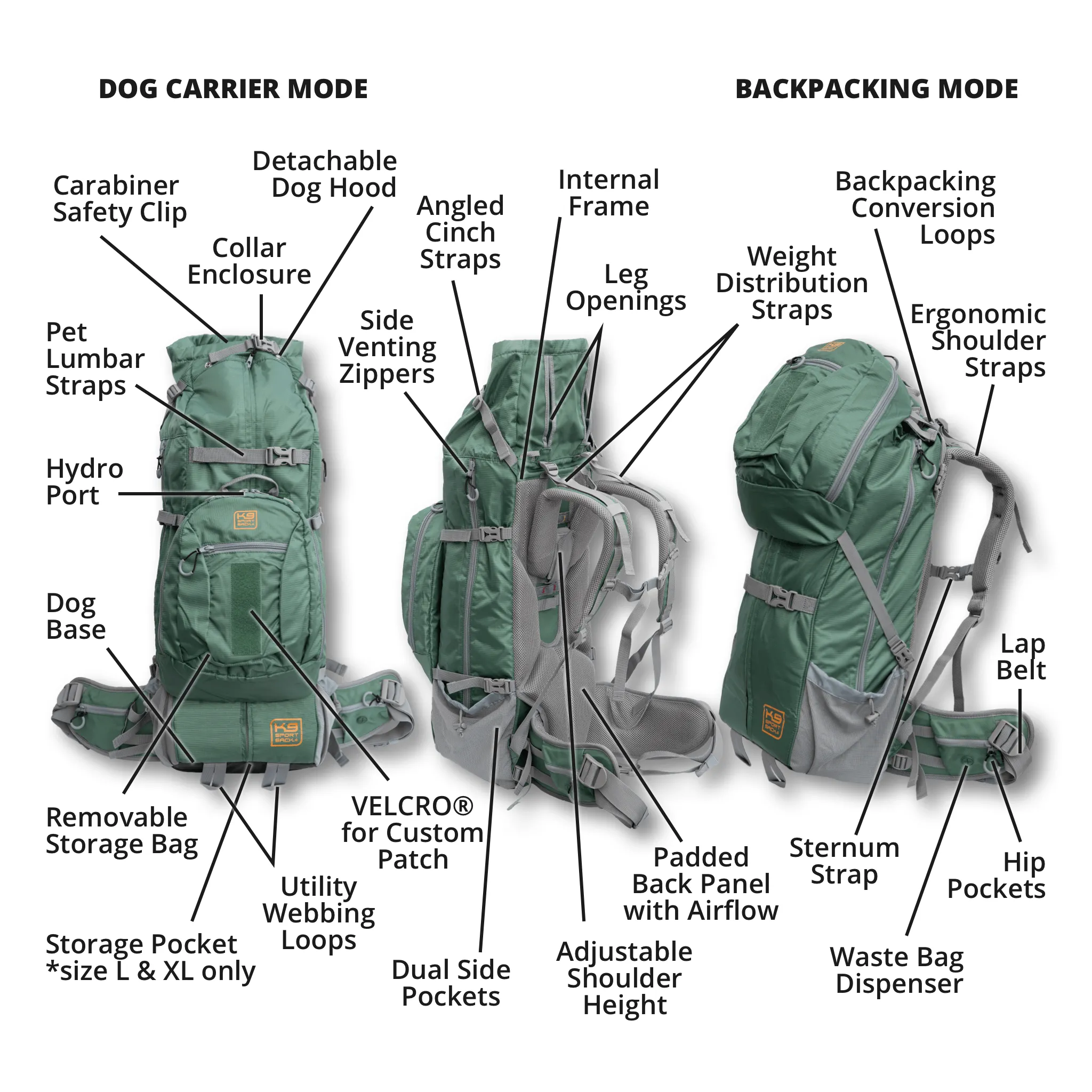 Kolossus | Big Dog Carrier & Backpacking Pack