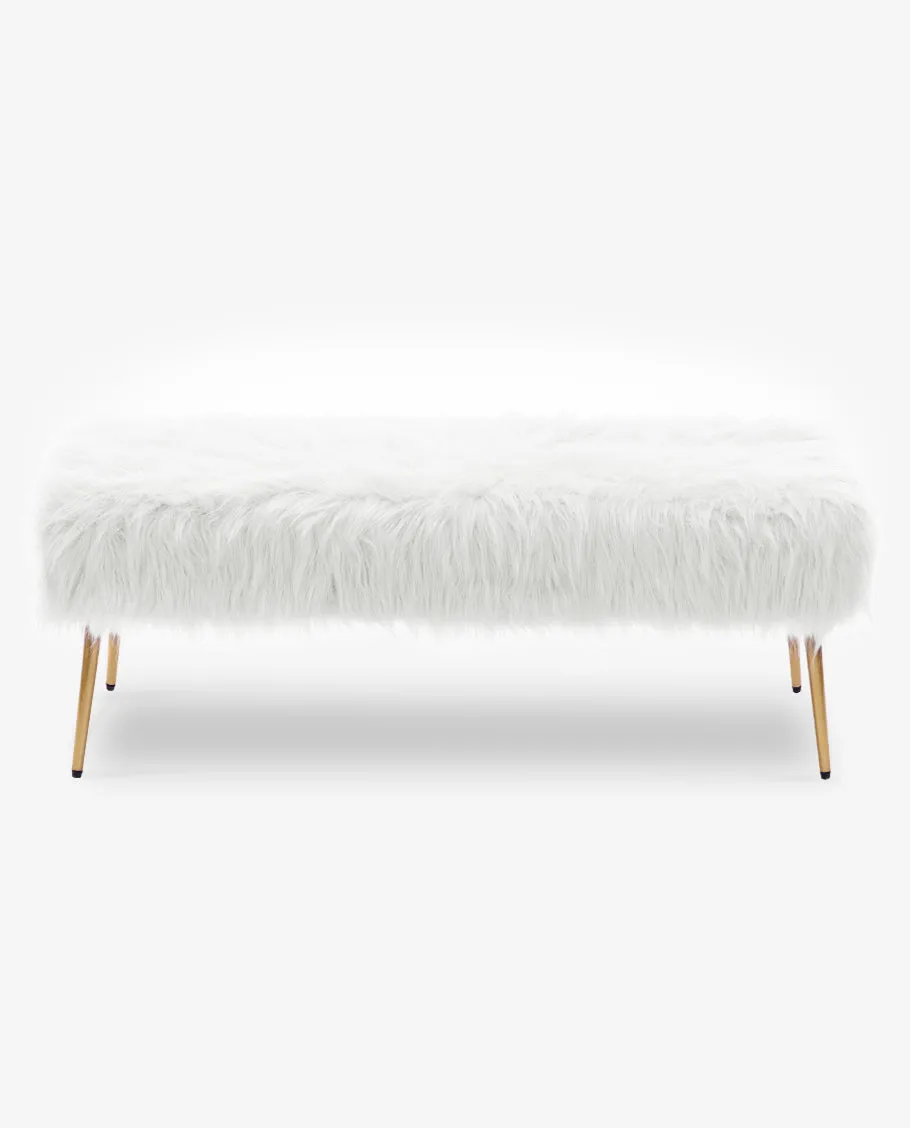 Lansing Faux Fur Bedroom Bench