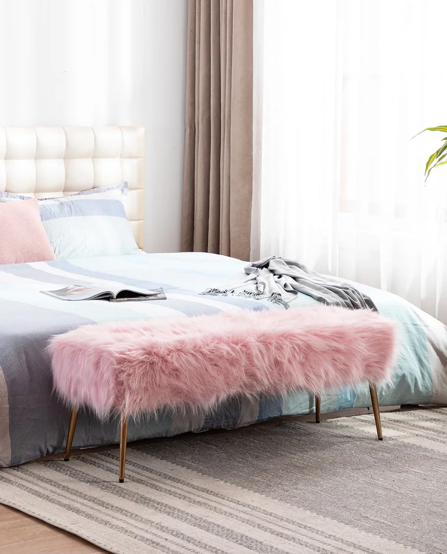 Lansing Faux Fur Bedroom Bench