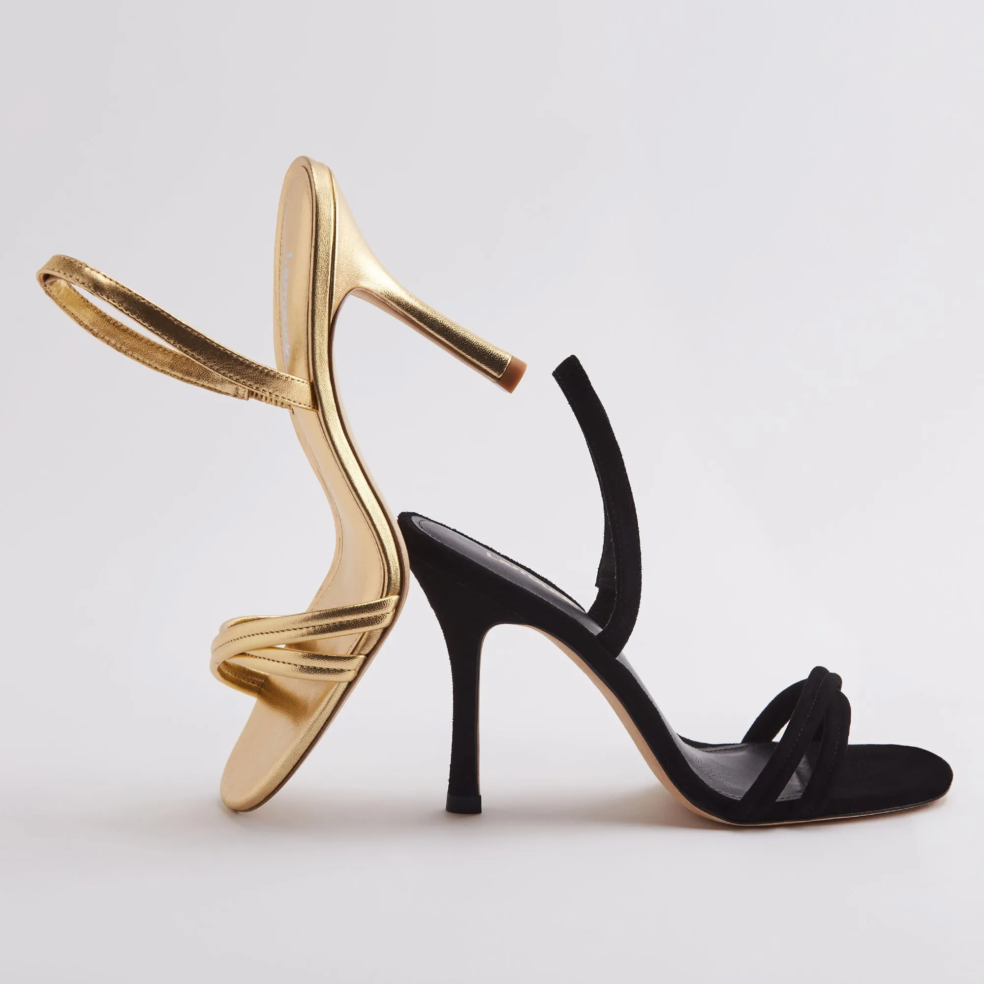 Larroude Annie Sandal In Black Suede