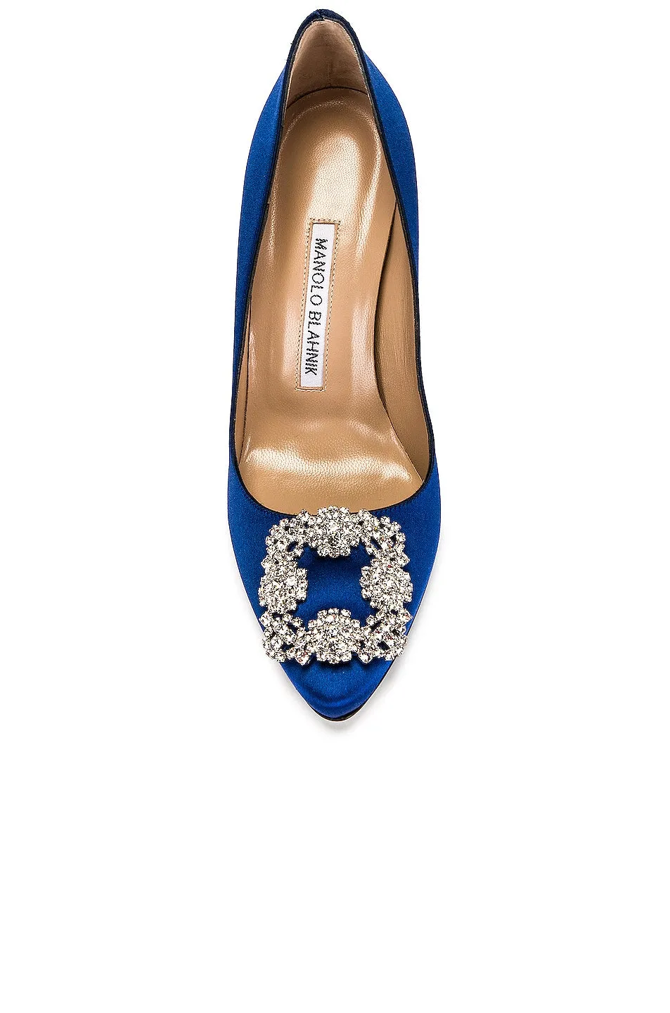 Manolo Blahnik Hangisi 105 Satin shoes, Bright Blue