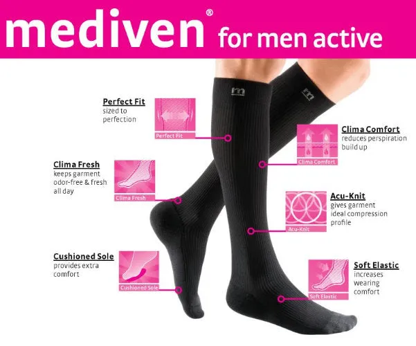 Mediven Active Sock, 20-30 mmHg, Knee High, Closed Toe