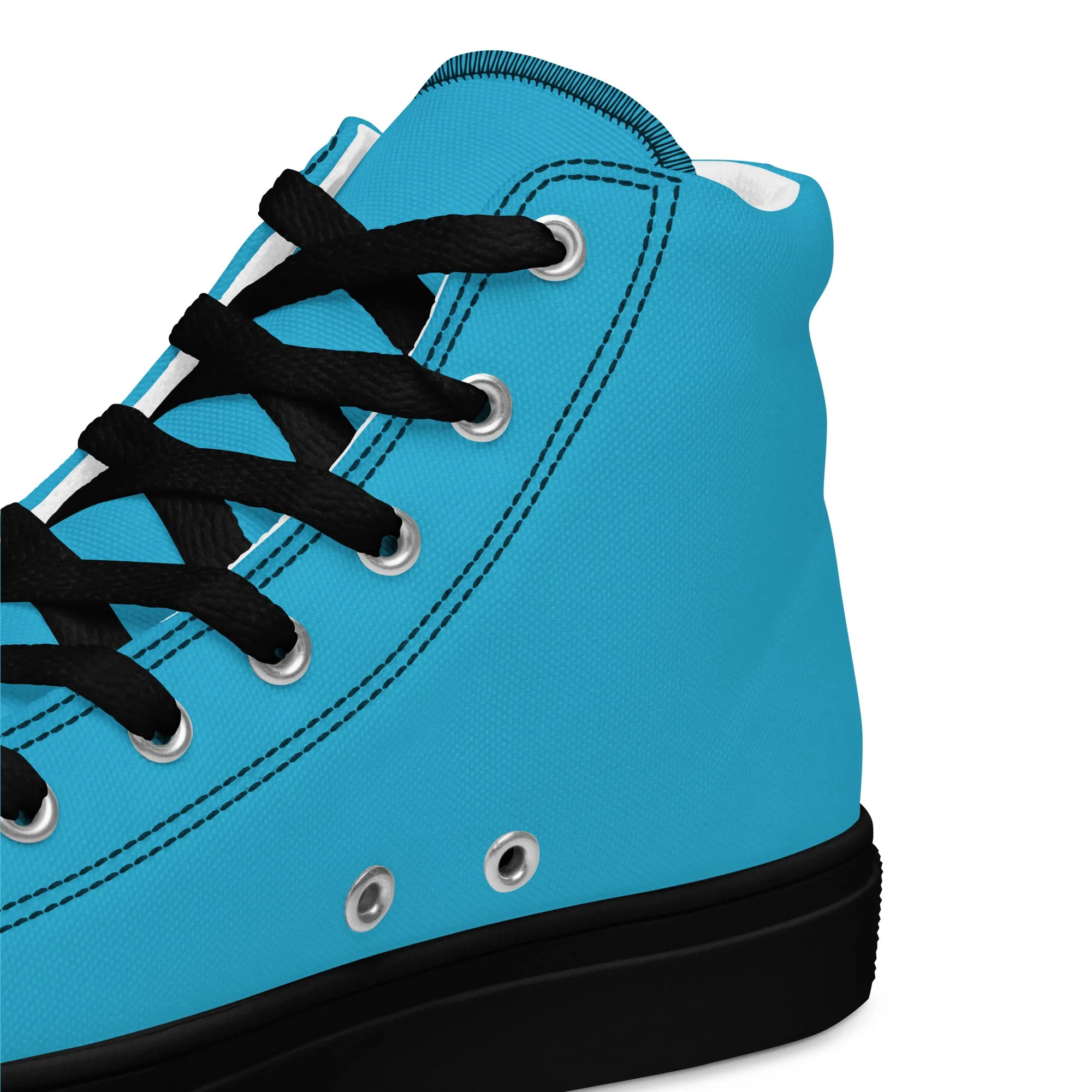 Men’s Aqua Blue High Top Shoes