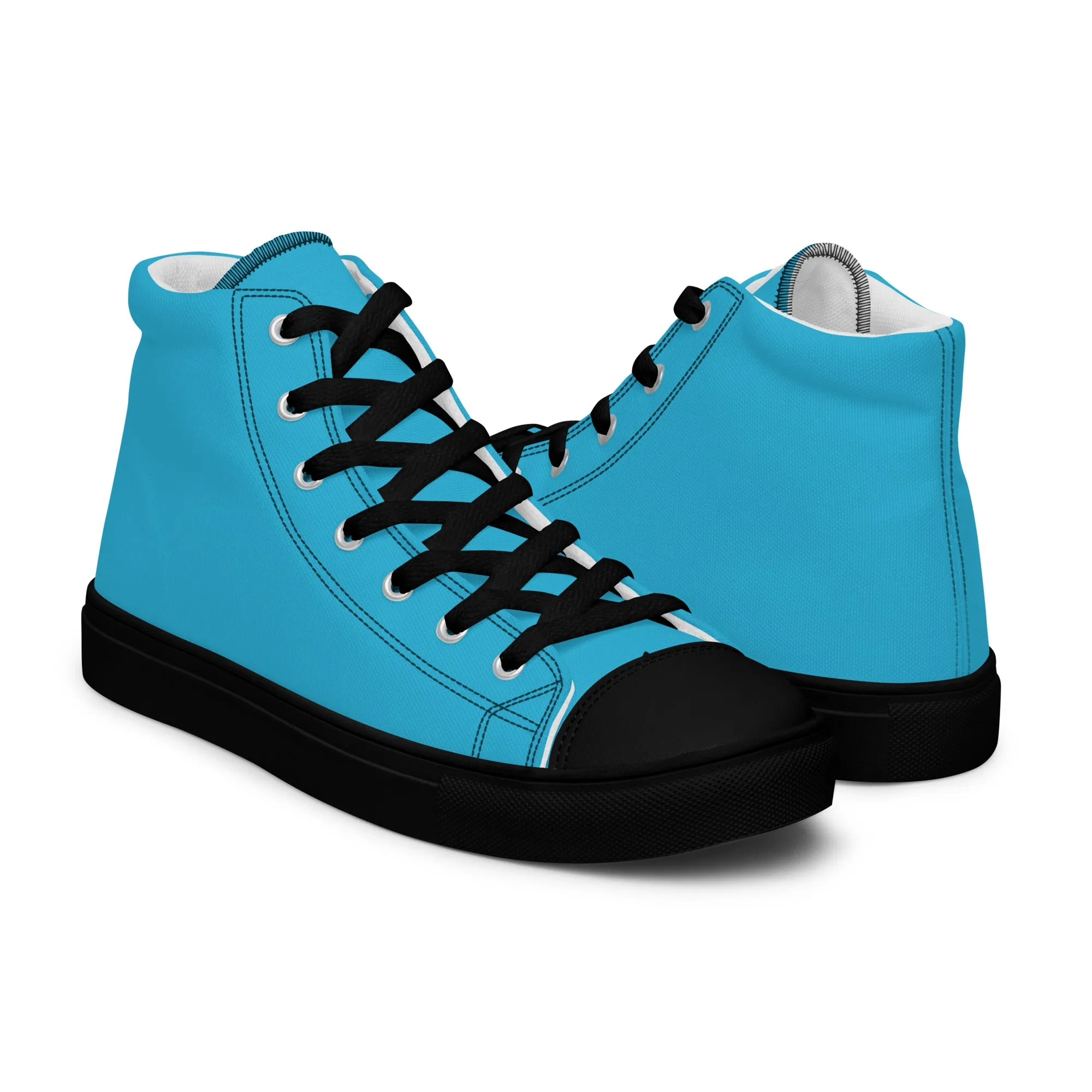 Men’s Aqua Blue High Top Shoes