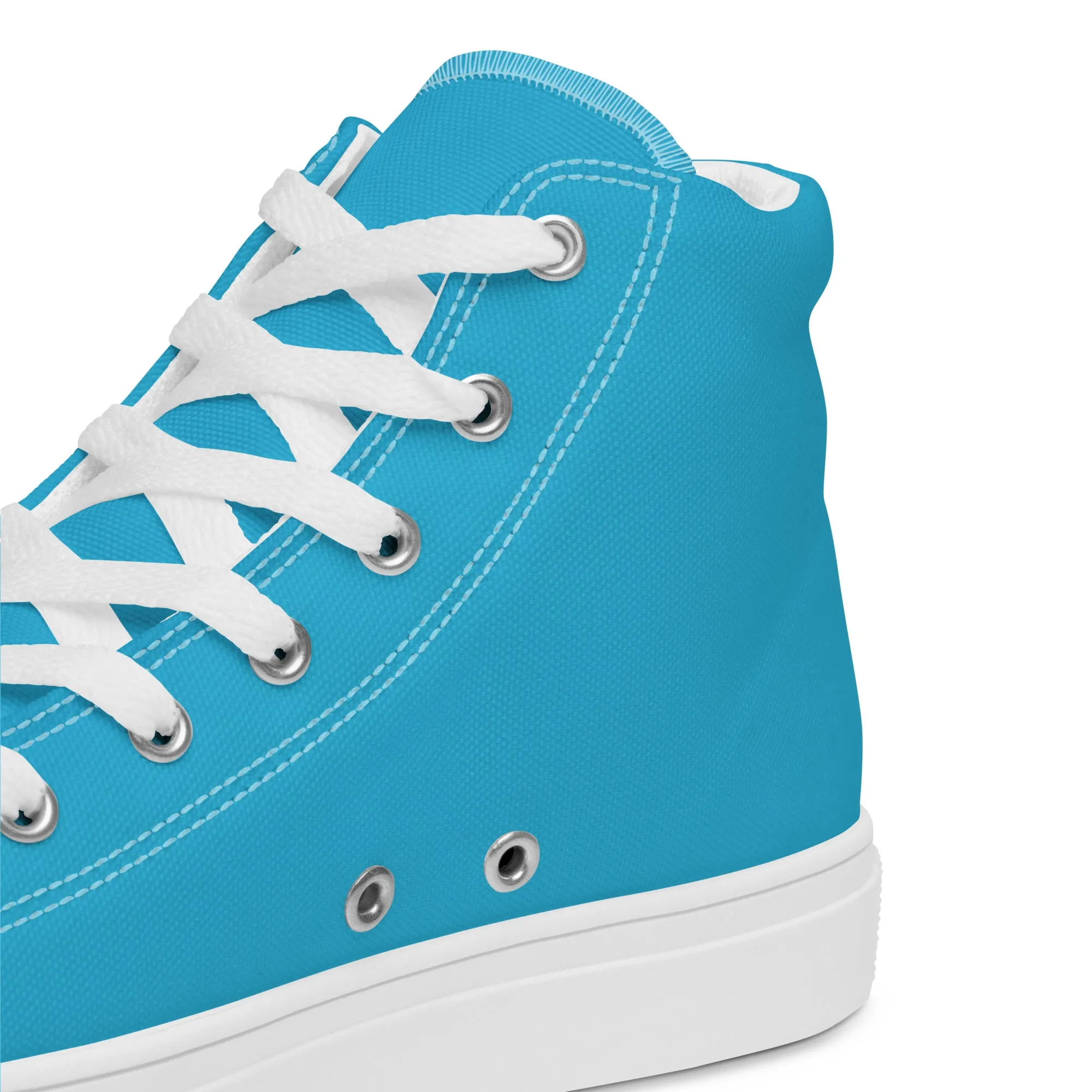 Men’s Aqua Blue High Top Shoes