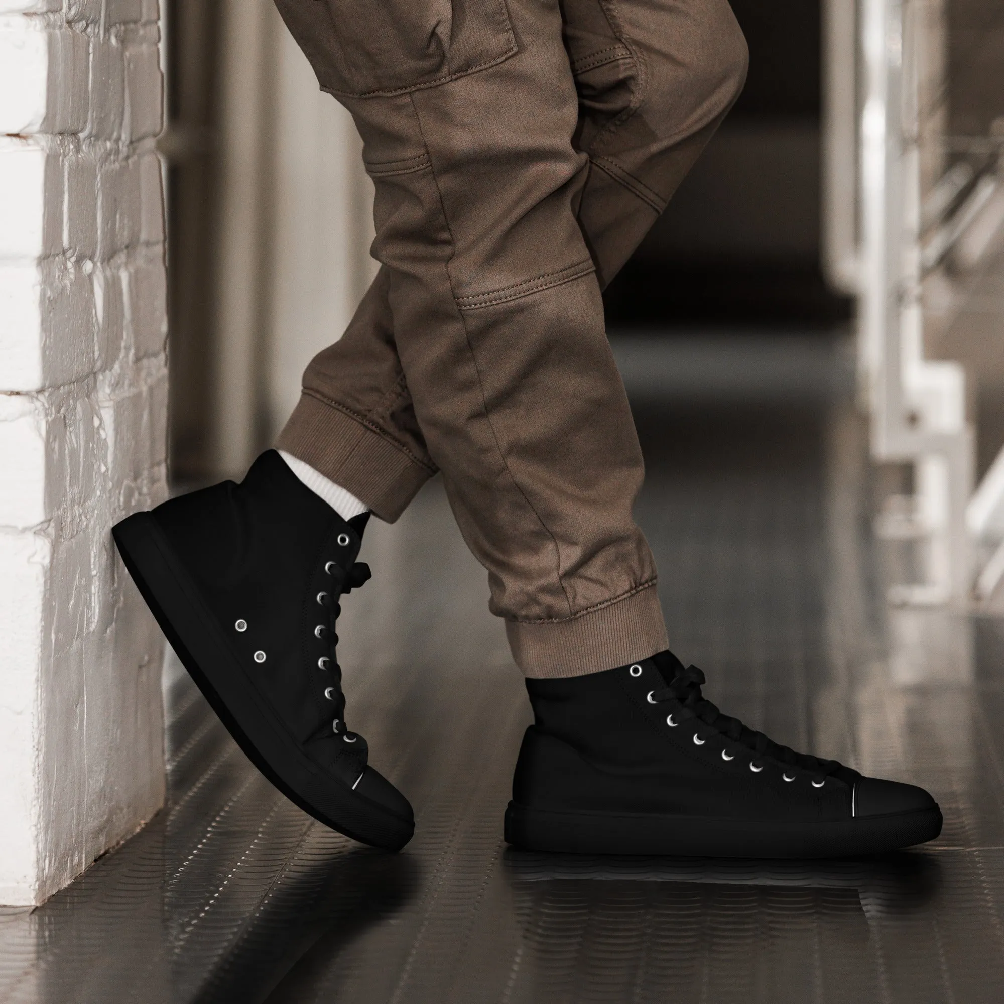 Men's Black High Top Shoes