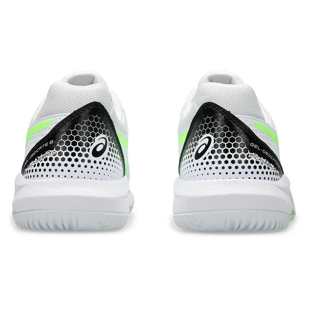 Men's Gel-Dedicate 8 Pickleball Shoes White and Lime Burst