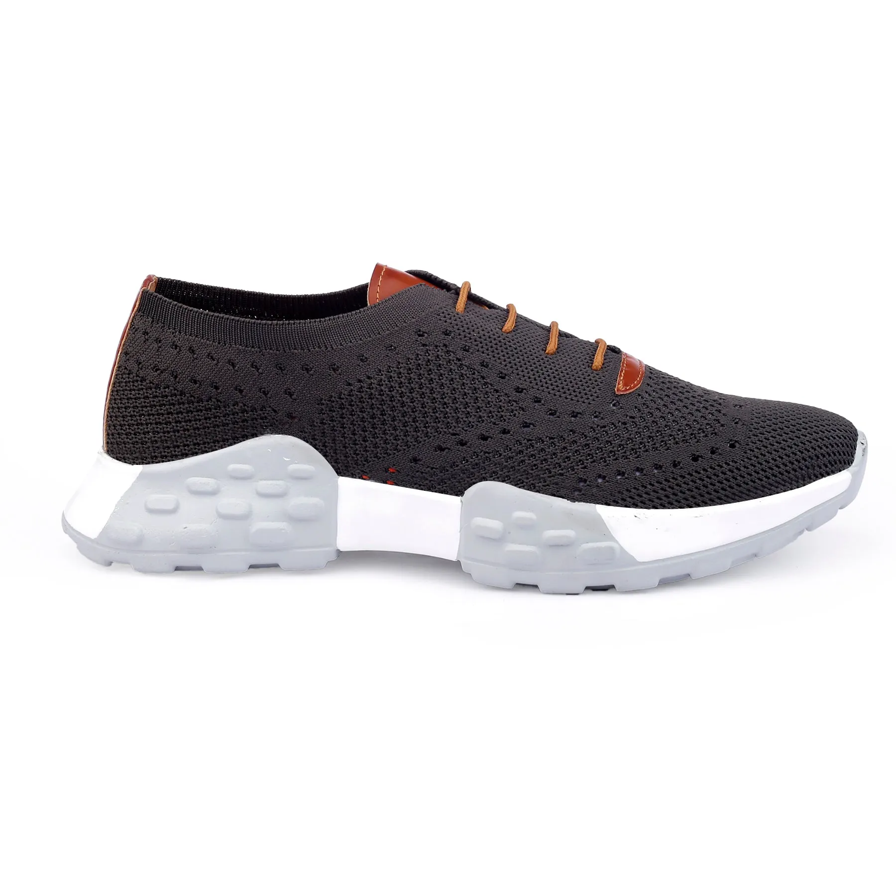 Men's Knitted Upper Casual Sports Lace-Up Running Shoes