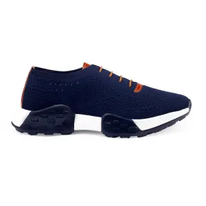 Men's Knitted Upper Casual Sports Lace-Up Running Shoes