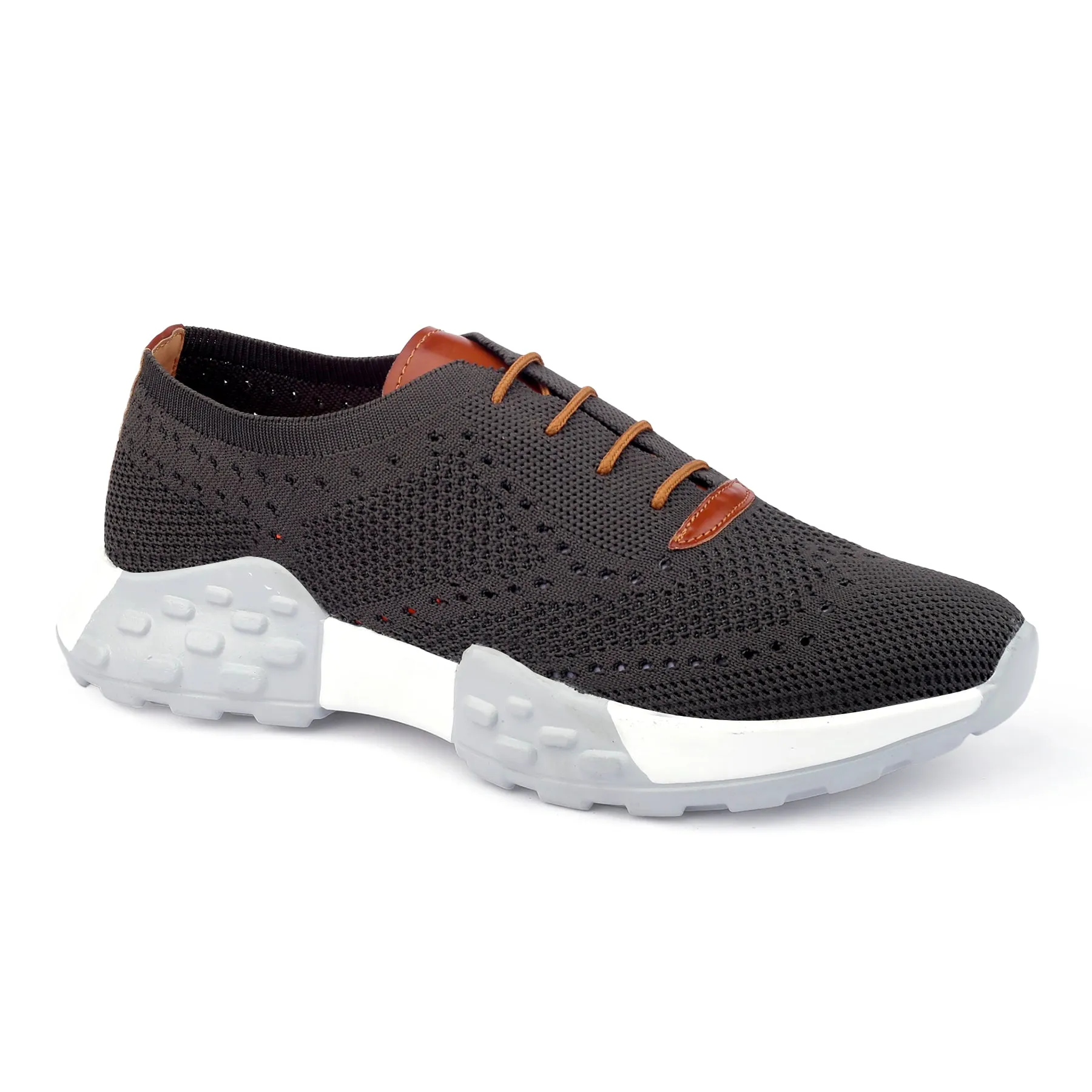 Men's Knitted Upper Casual Sports Lace-Up Running Shoes