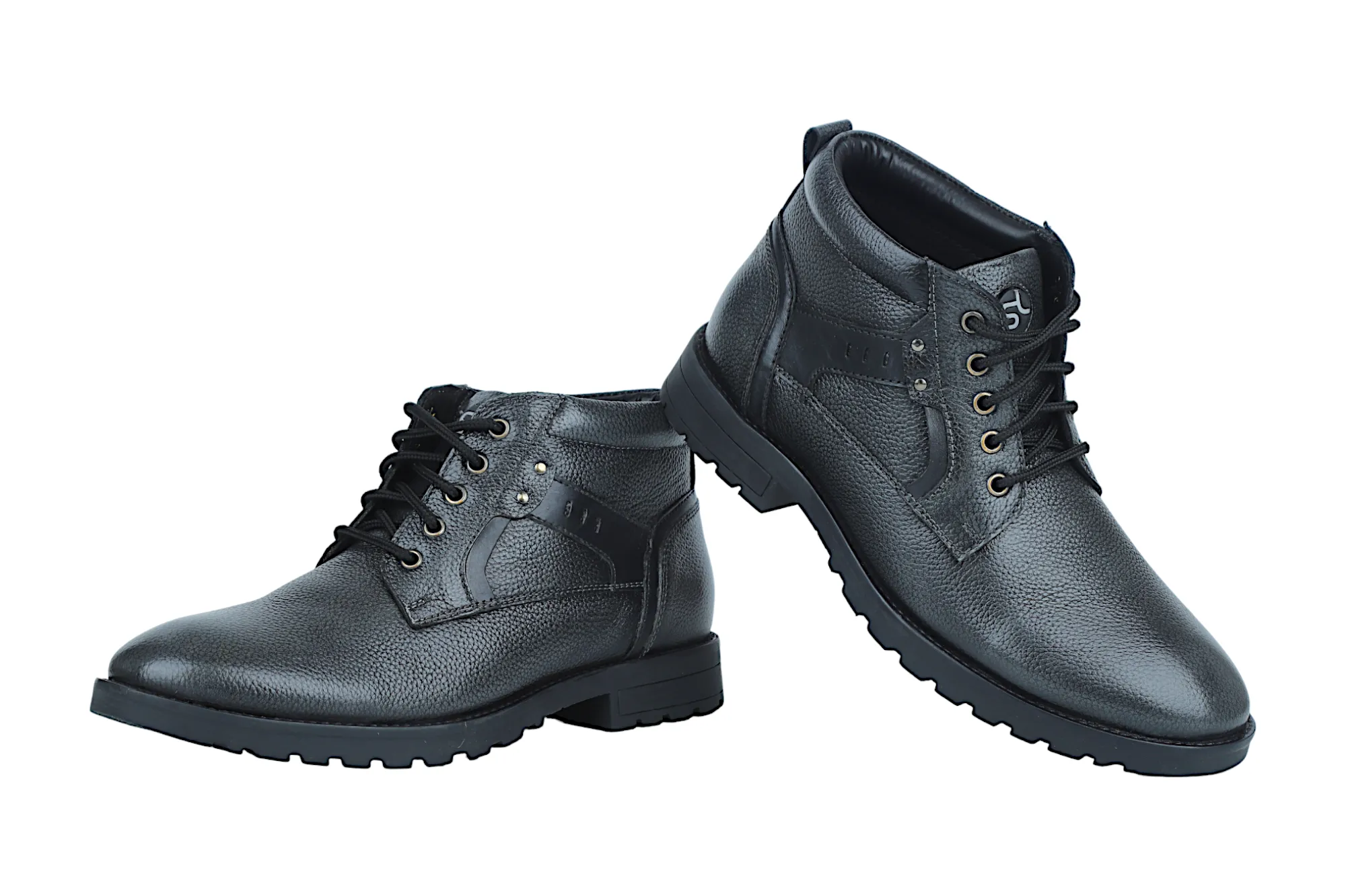 Mens Leather Casual Boot Shoe 38013