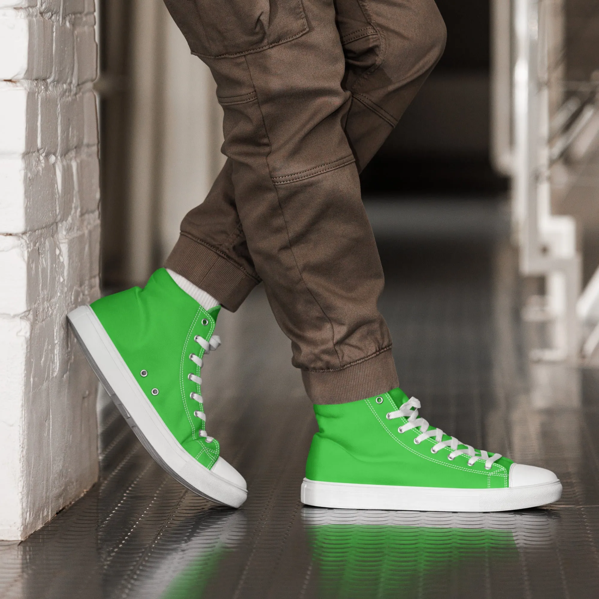 Men’s Lime Green High Top Shoes