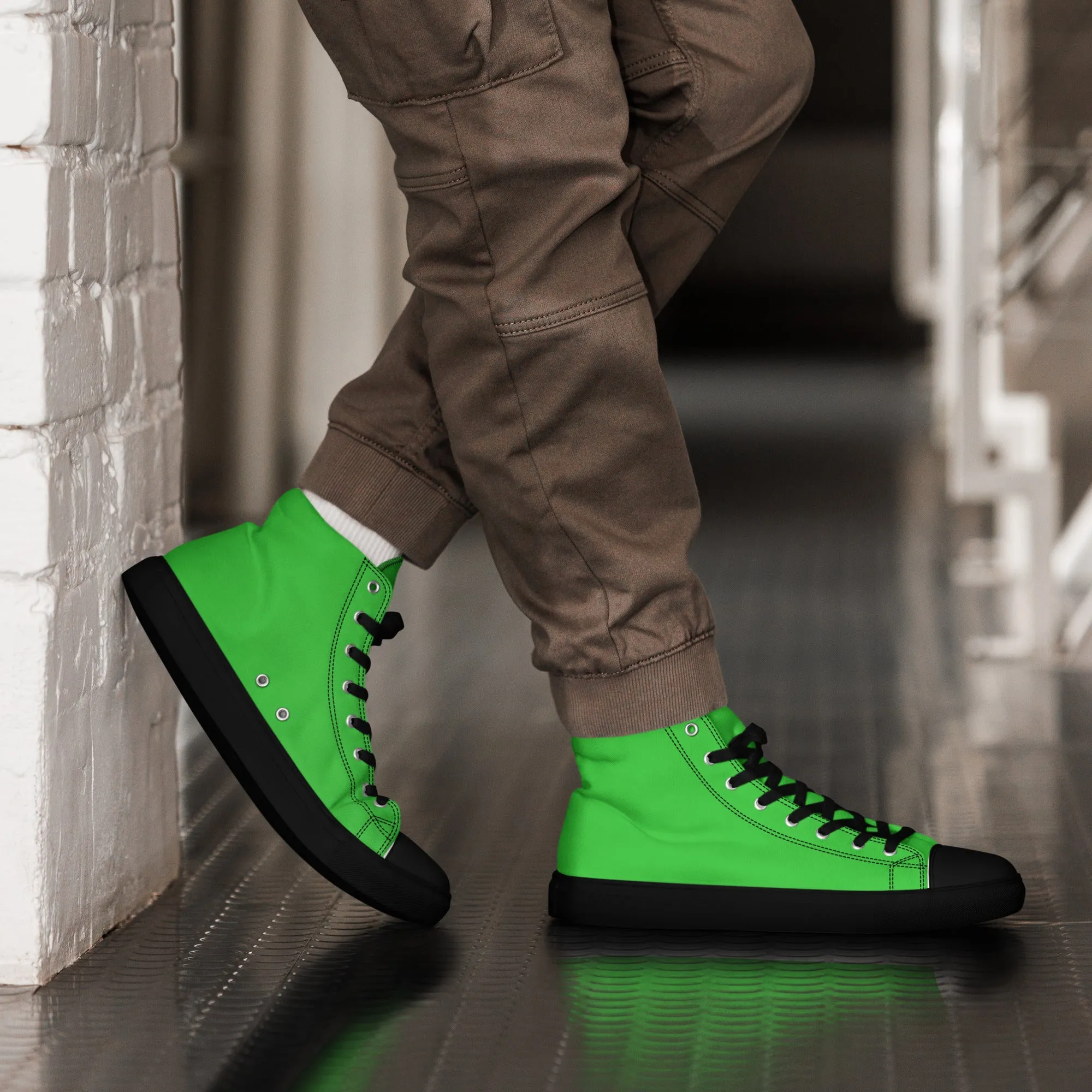 Men’s Lime Green High Top Shoes