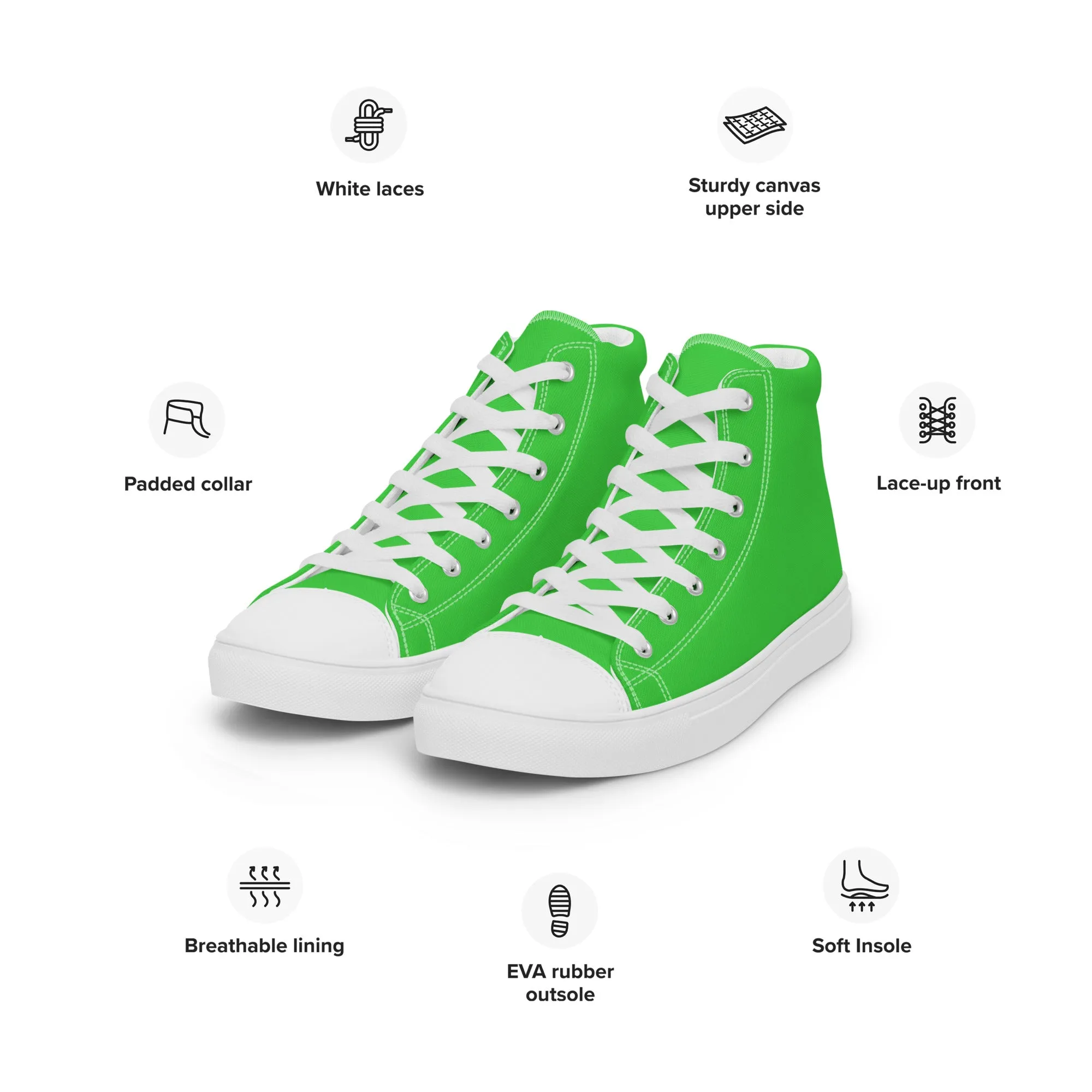 Men’s Lime Green High Top Shoes