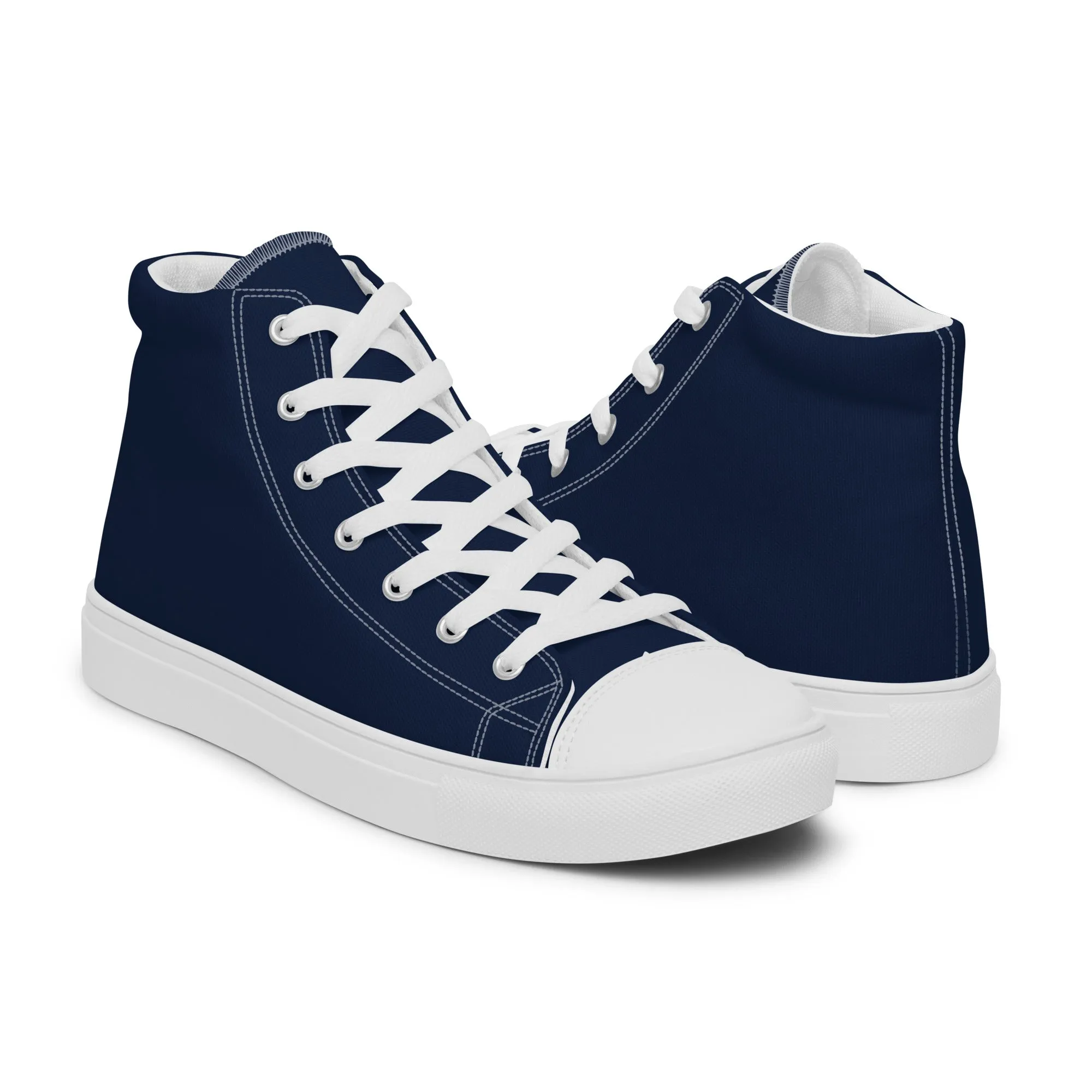 Men’s Navy Blue High Top Shoes