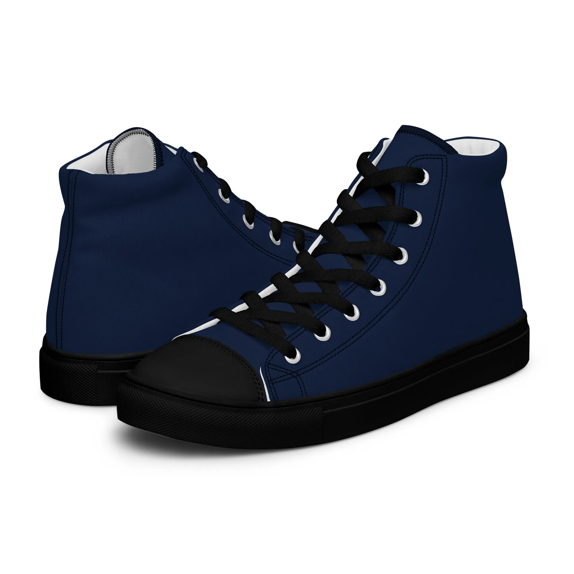 Men’s Navy Blue High Top Shoes