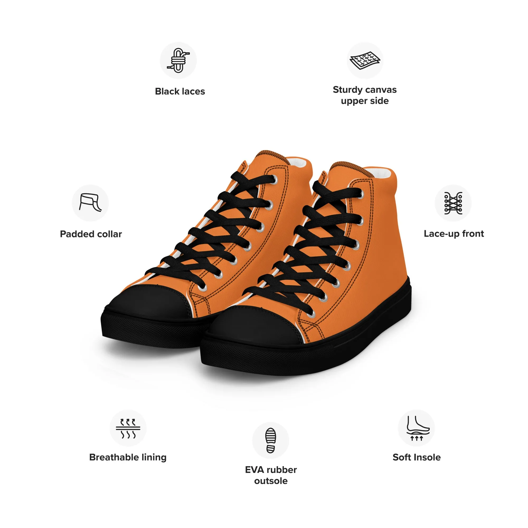 Men’s Orange High Top Shoes