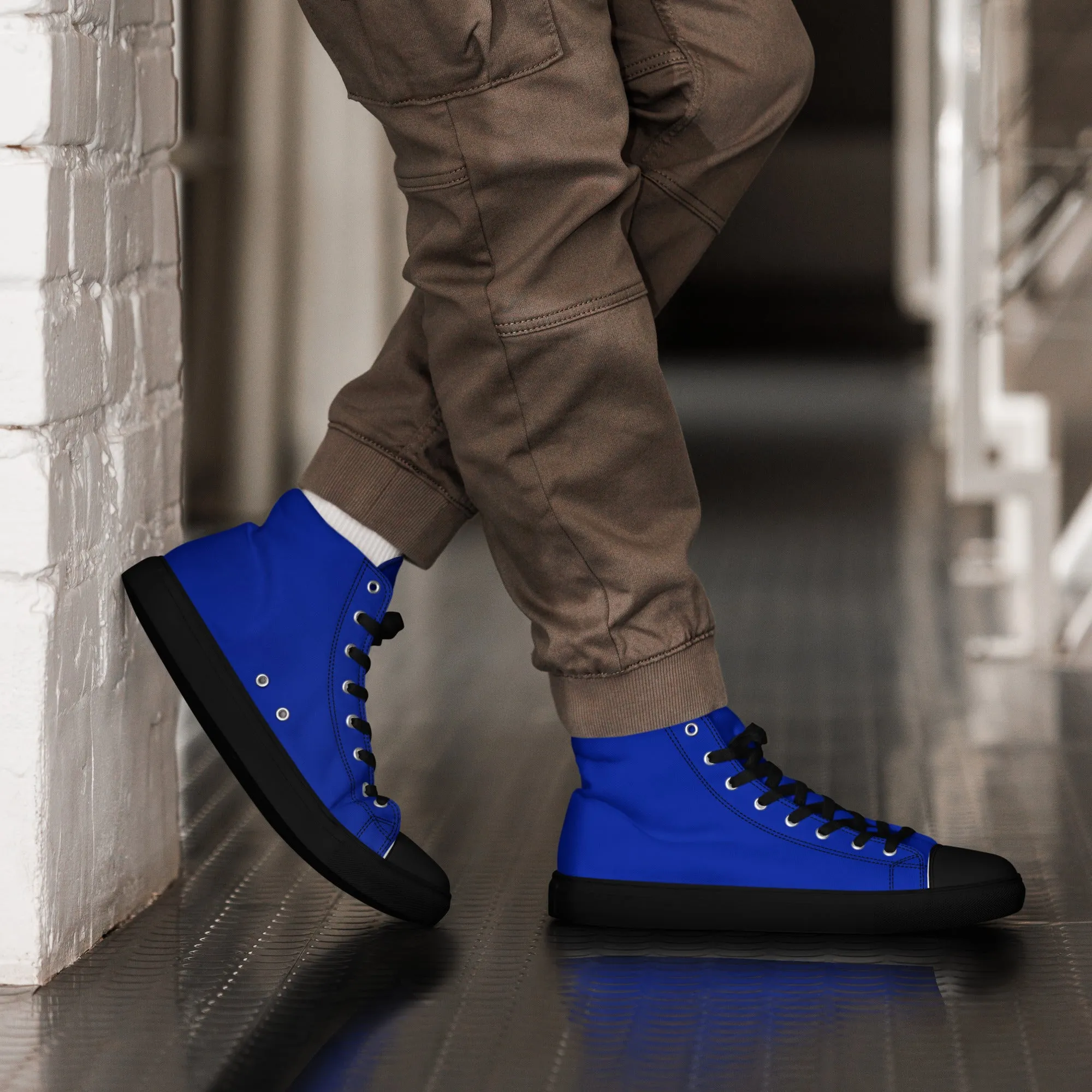 Men’s Royal Blue High Top Shoes