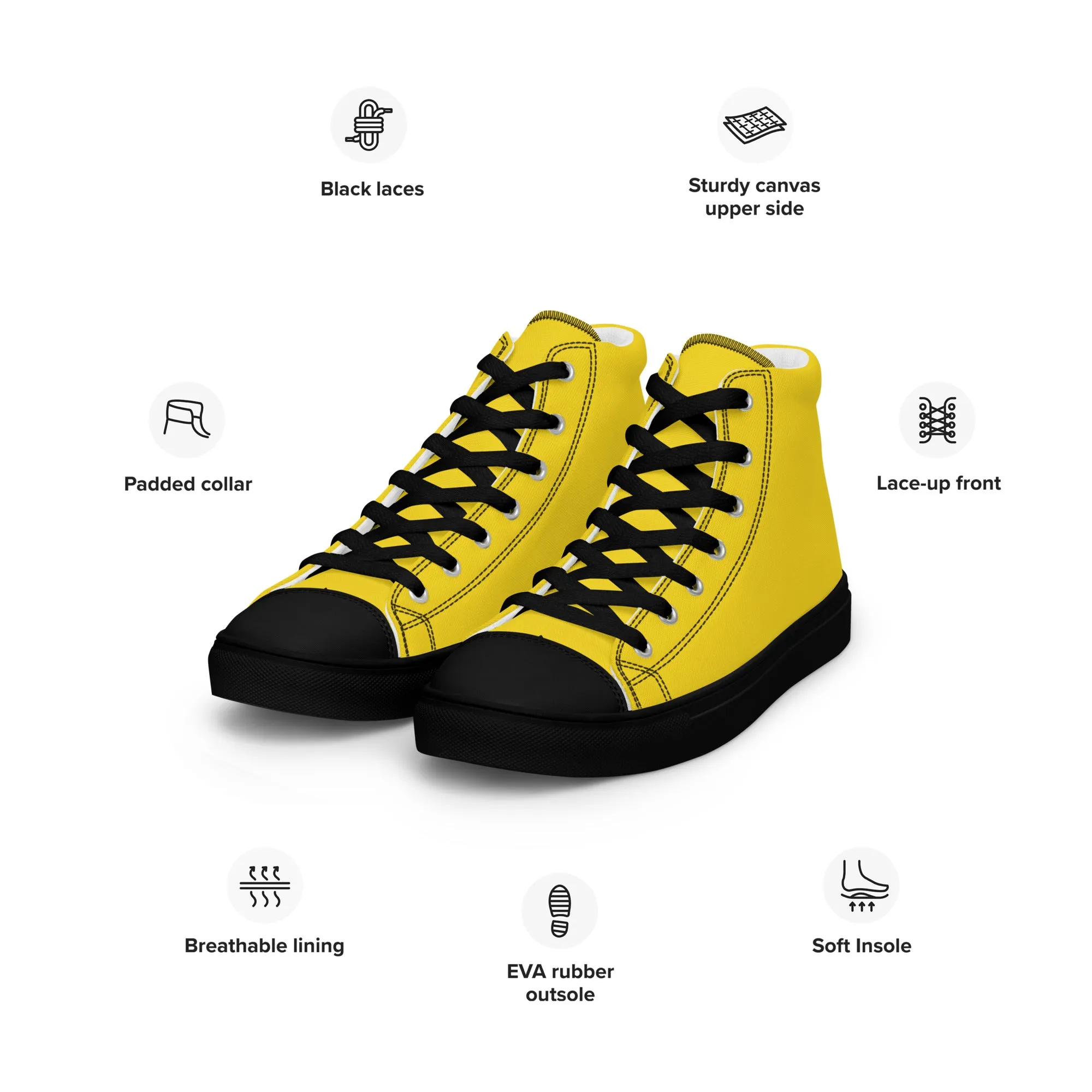 Men’s Yellow High Top Shoes