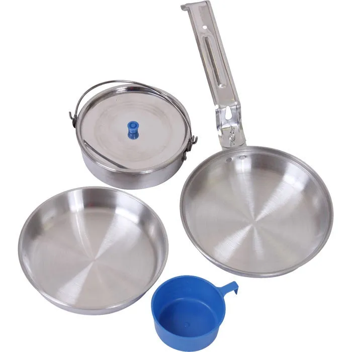 Military GI Style Deluxe 5 Piece Mess Kit - Aluminum