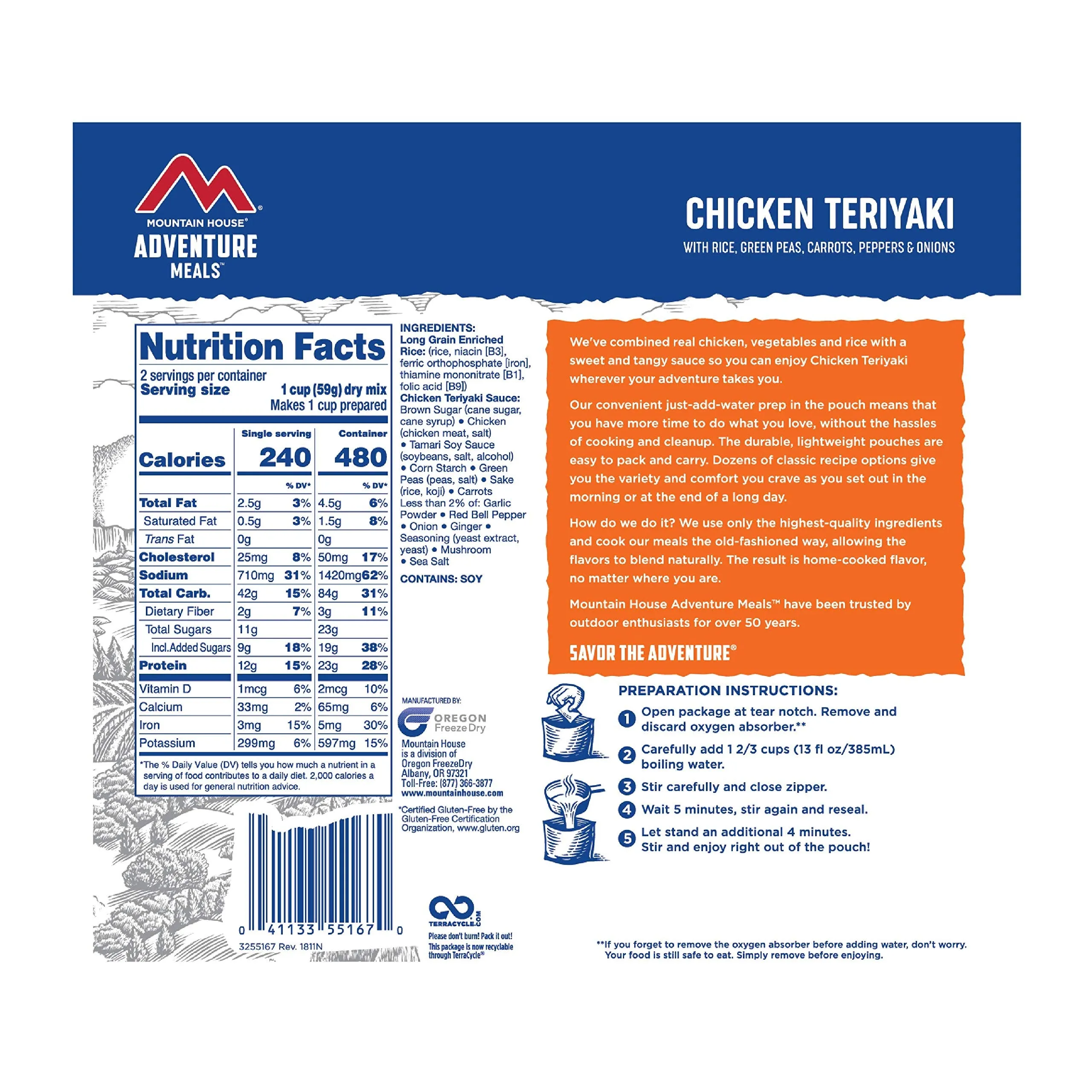 Mountain House - Chicken Fried Rice Pouch - 6 Pack