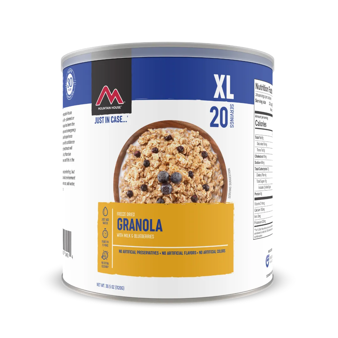 Mountain House Granola with Blueberries & Milk