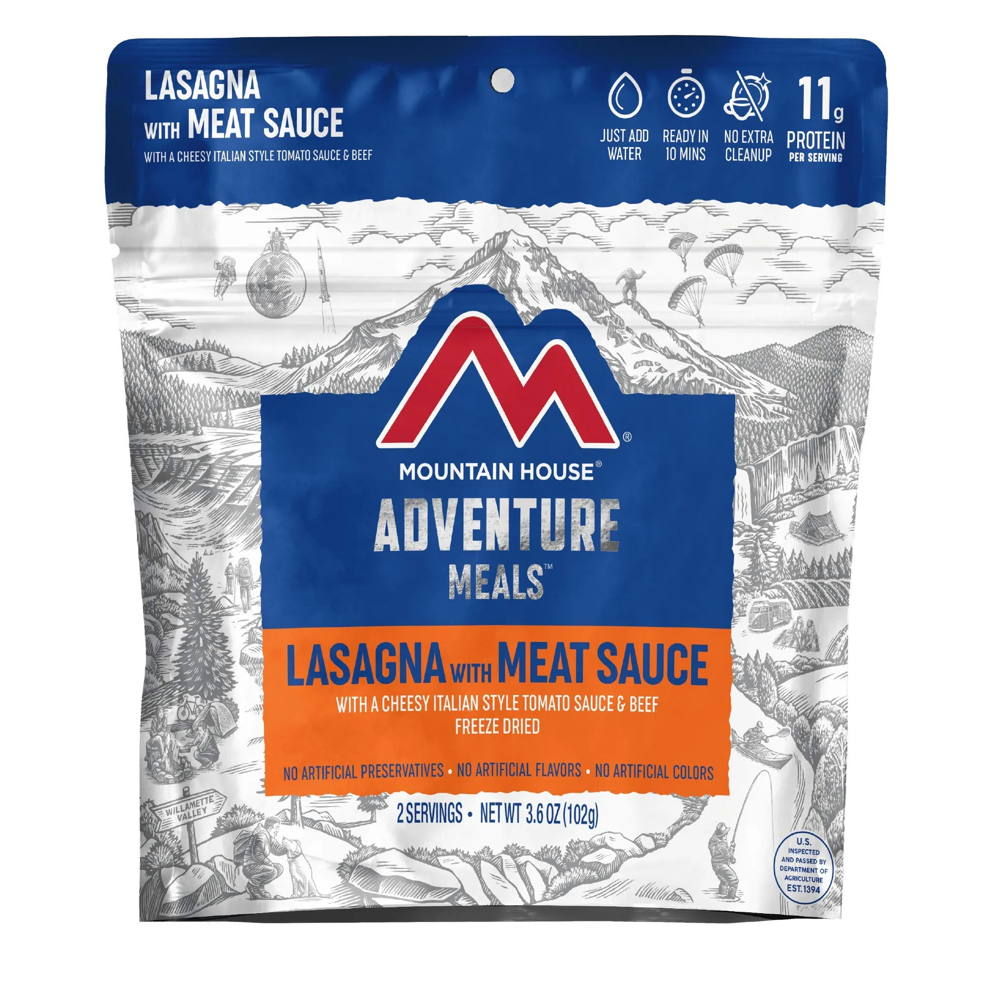 Mountain House - Lasagna with Meat Sauce Pouch - 4 Pack