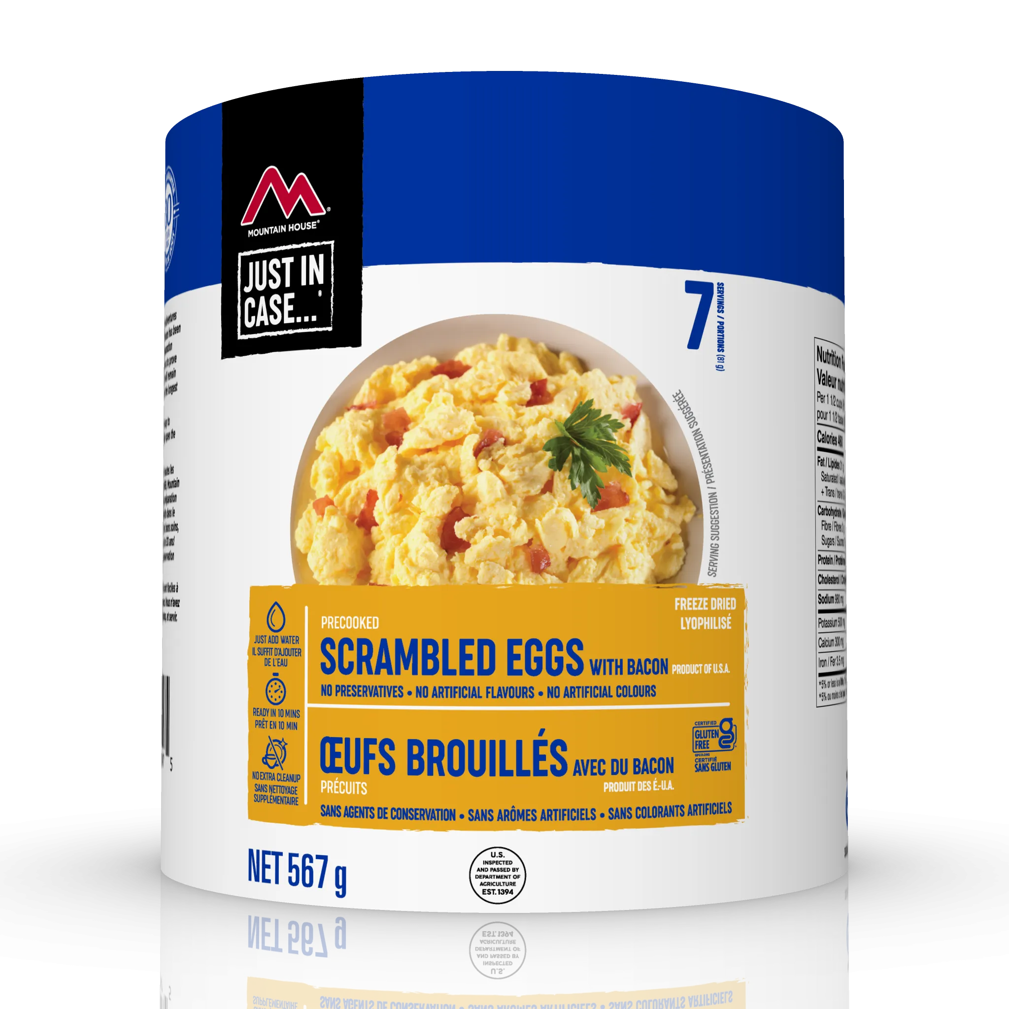 Mountain House Scrambled Eggs with Bacon (Gluten Free) #10 Can