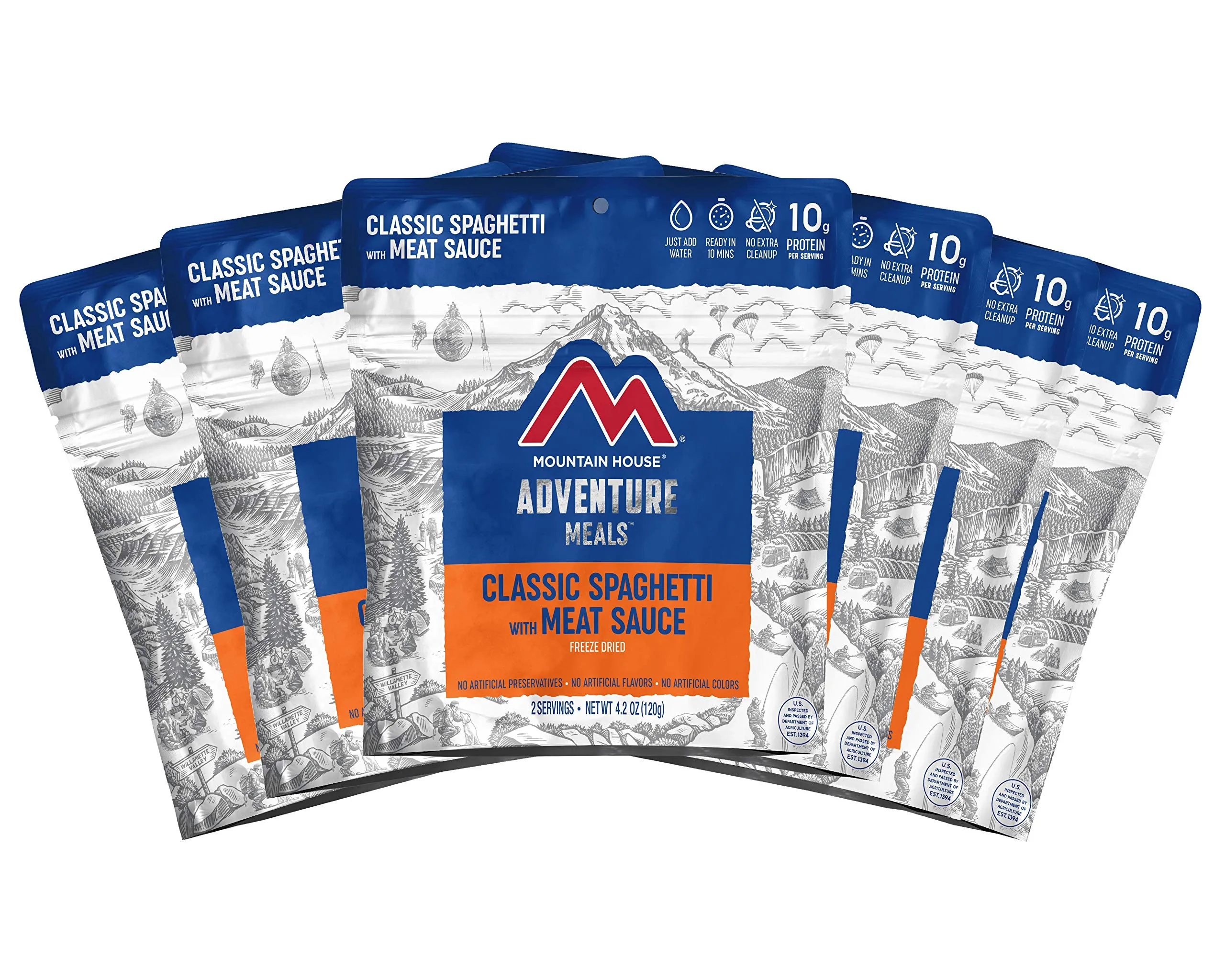 Mountain House - Spaghetti with Meat Sauce Pouch - 6 Pack