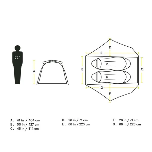 Nemo Firefly 2P: 2 Person Ultralight Backpacking / Hiking Tent