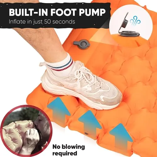 (NEW) Sleeping Pad w/ Built-in Foot Pump