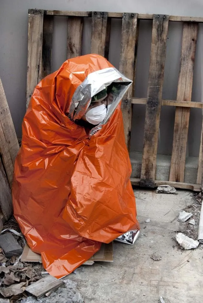 Orange Emergency Aluminized Heavy Duty Mylar Blanket