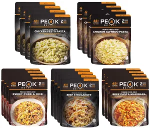 Peak Refuel Freeze-Dried Entree Variety Pack Food Storage and Backpacking Food Kit