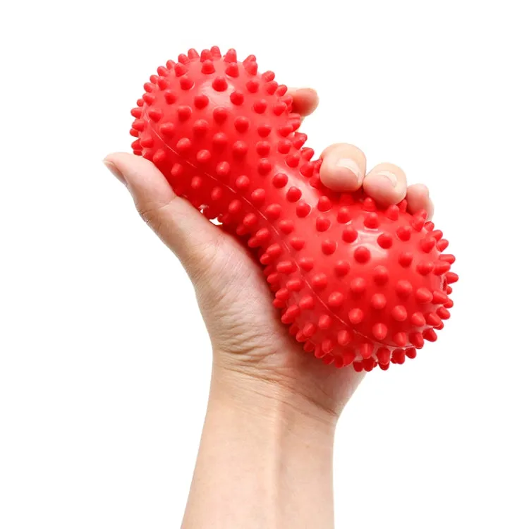 Peanut Shape Relieve Muscle Pain PVC Spike Massage Ball(Green)