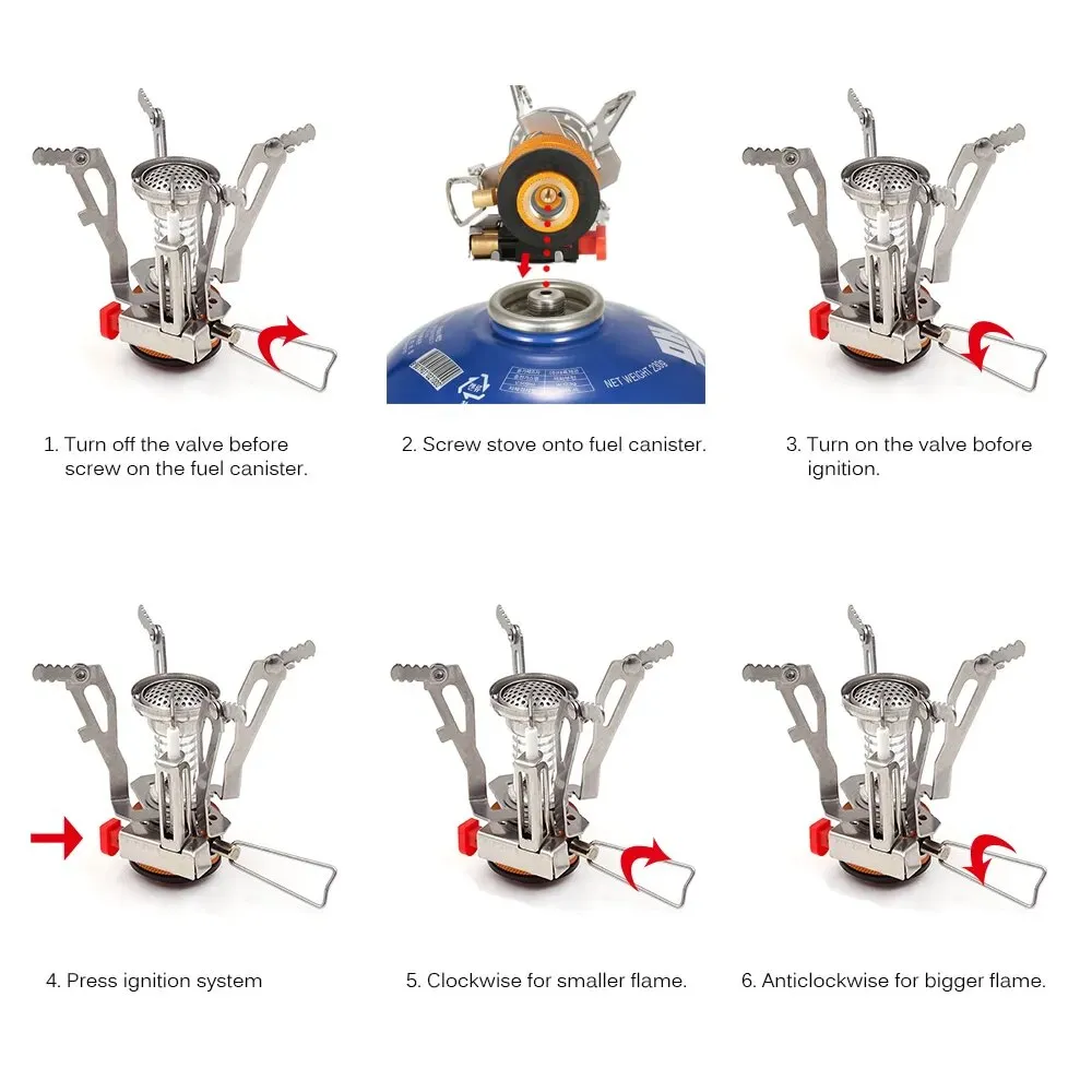 Portable Gas Stove Folding 3000W Mini Camping Stove Cooker