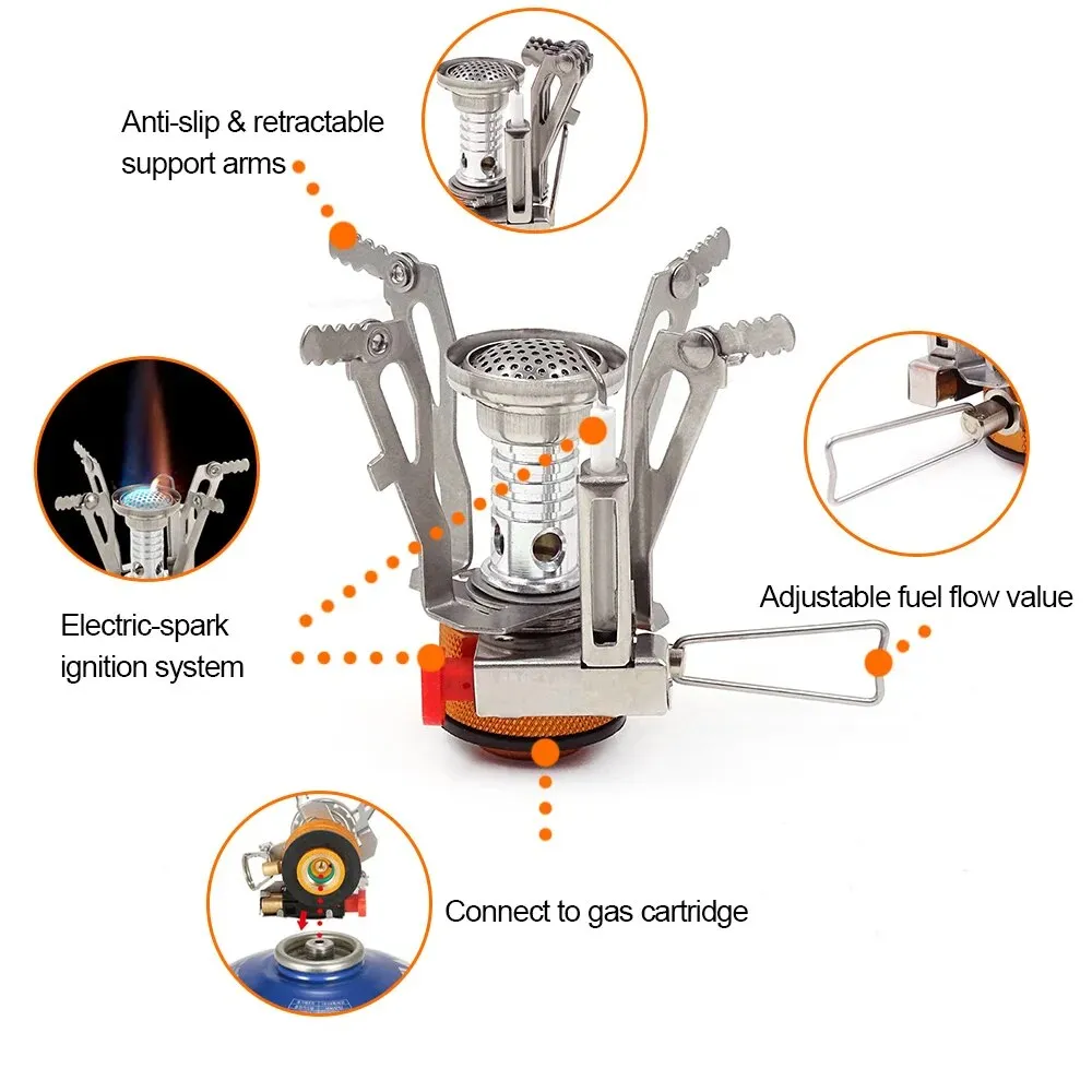 Portable Gas Stove Folding 3000W Mini Camping Stove Cooker