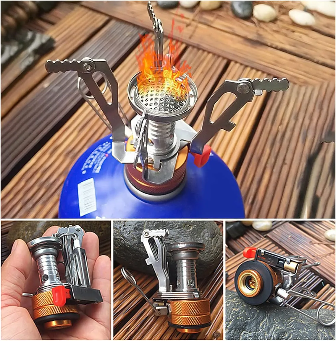 Portable Gas Stove Folding 3000W Mini Camping Stove Cooker