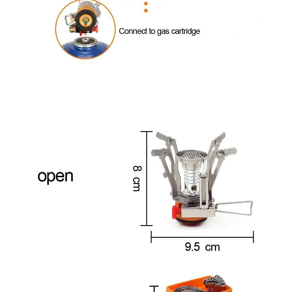 Portable Gas Stove Folding 3000W Mini Camping Stove Cooker