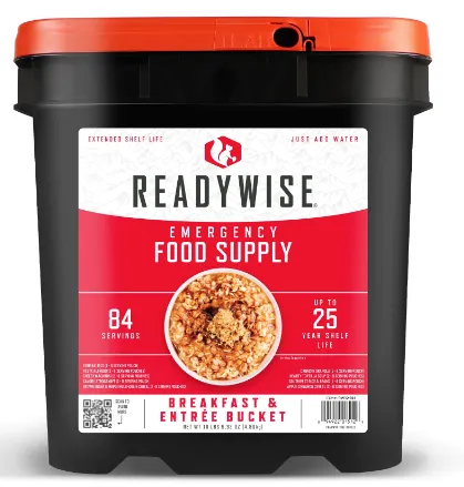 Readywise 56 Serving Emergency Breakfast and Entree Bucket