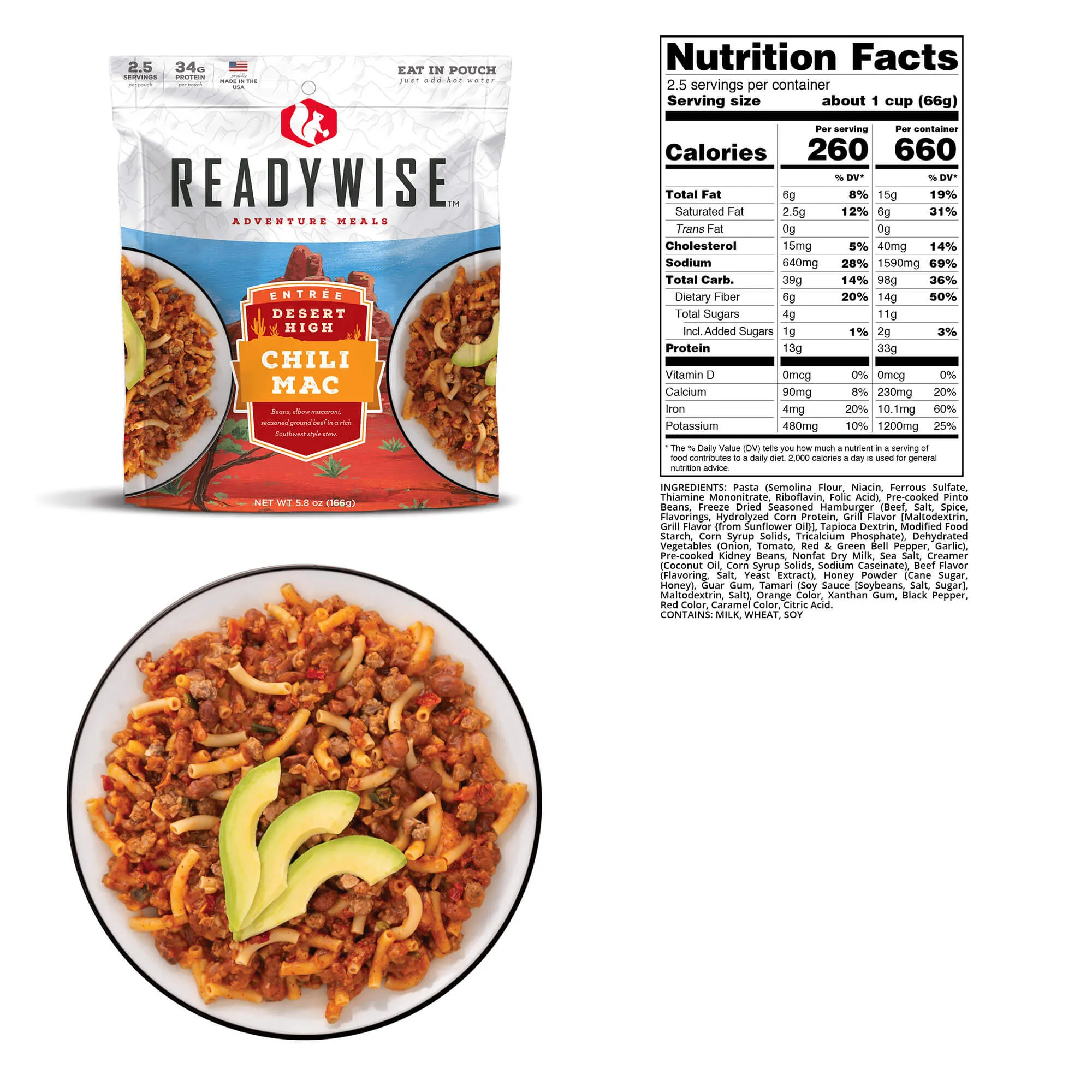 ReadyWise - Desert High Chili Mac with Beef - 6 Pack